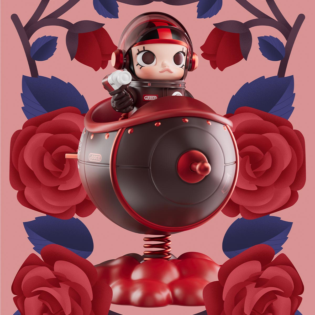 MEGA SPACE MOLLY 100% Blooming-Rose - POP MART (United States)