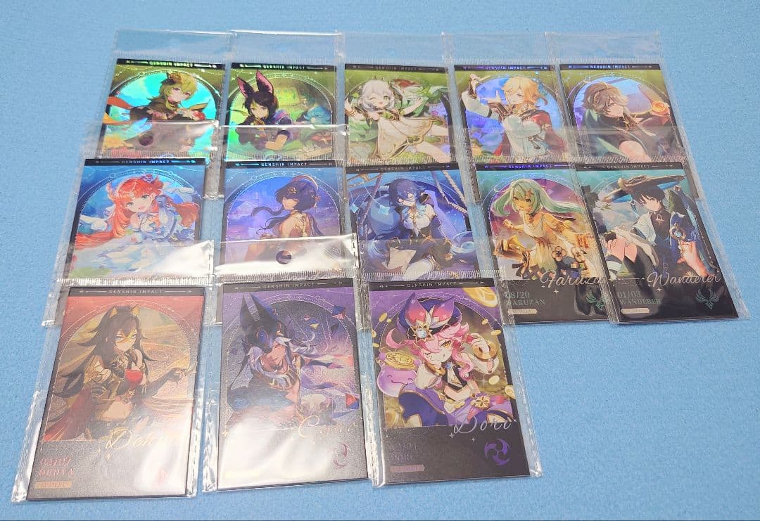 原神 韓国 PC ラウンジ ホログラムカード コンプリートセット
